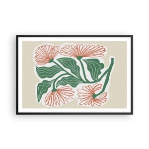 Poster in een zwarte lijst - Folk en modern - 91x61 cm