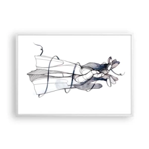 Poster in een witte lijst - Touch-studie - 100x70 cm