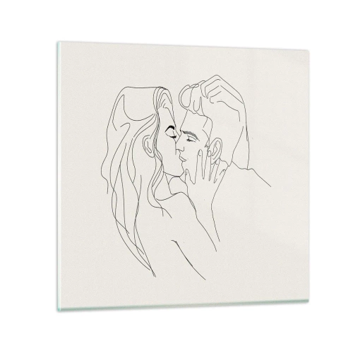 Schilderen op glas - Verstrikt in gevoel - 70x70 cm