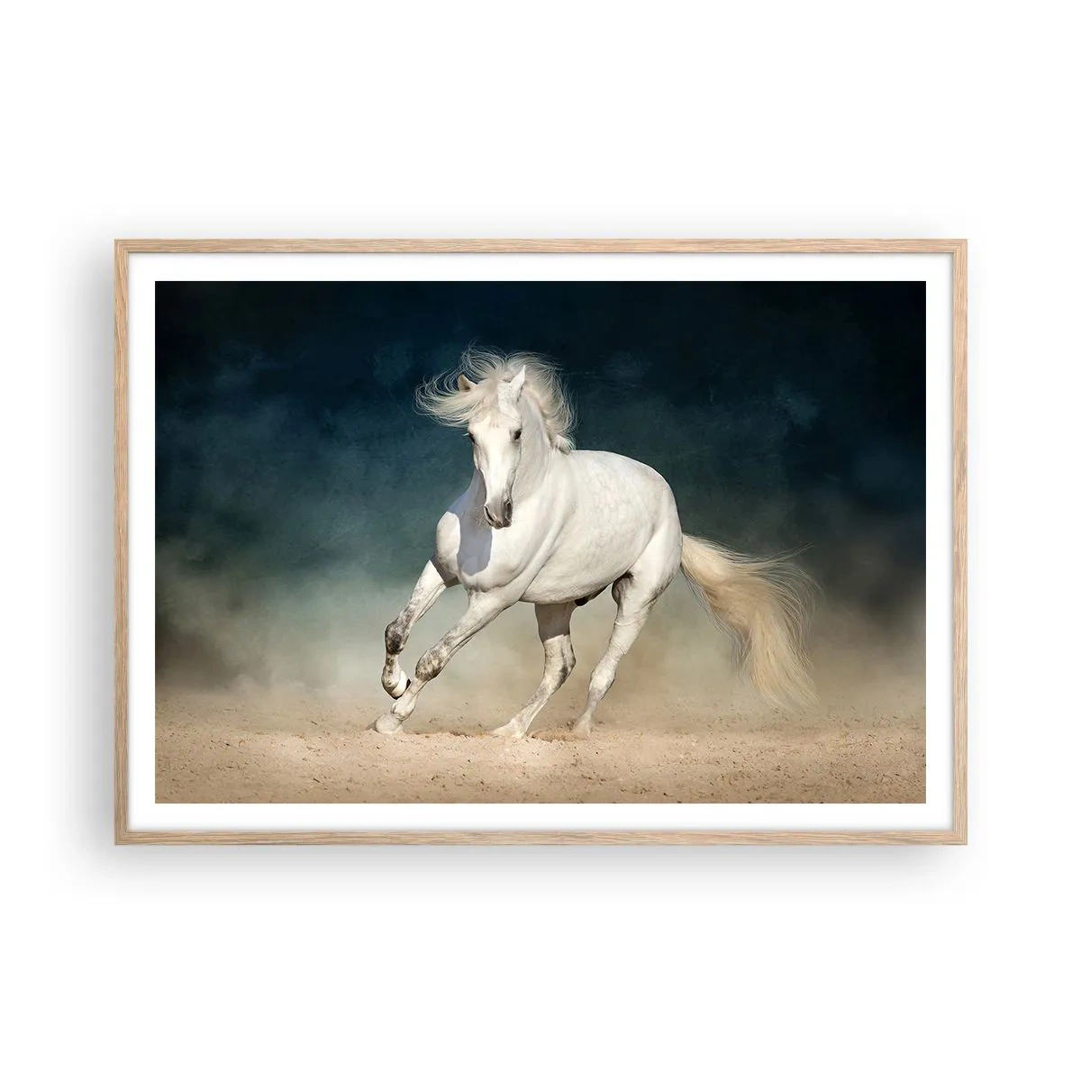 Een poster in een licht eiken lijst - Vrijheid in zijn pure staat - 100x70 cm