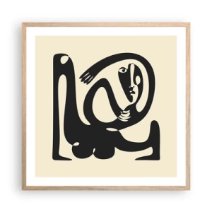 Een poster in een licht eiken lijst - Bijna Picasso - 60x60 cm