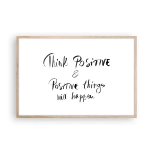 Een poster in een licht eiken lijst - Hoe leef je het leven? - 91x61 cm