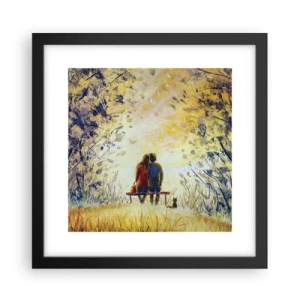 Poster in een zwarte lijst - Een magisch moment - 30x30 cm