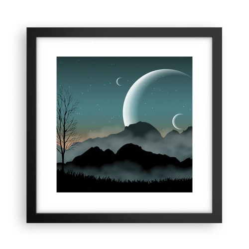 Poster in een zwarte lijst - Carneval in Sterrennacht - 30x30 cm