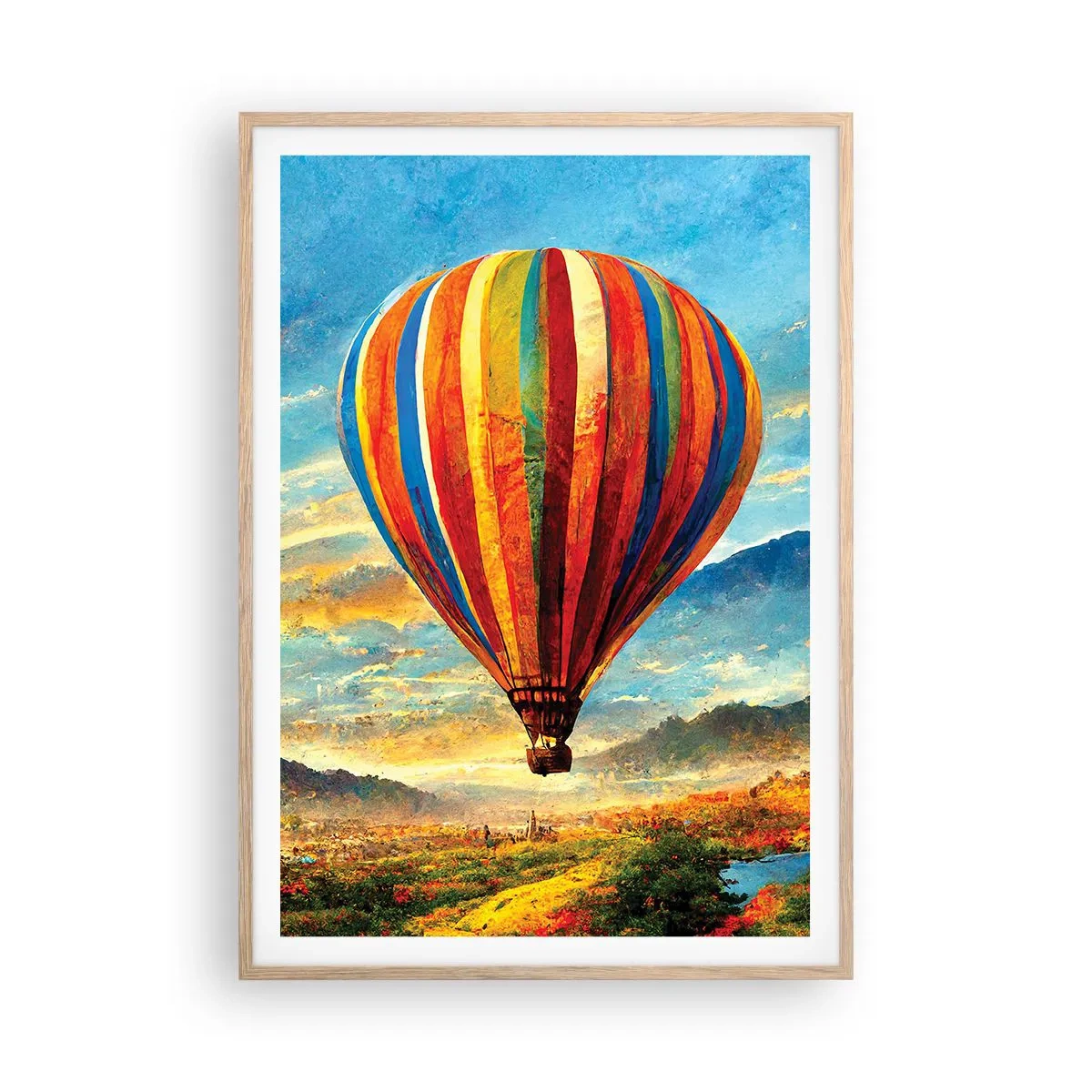 Een poster in een licht eiken lijst - In stilte zie je meer - 70x100 cm