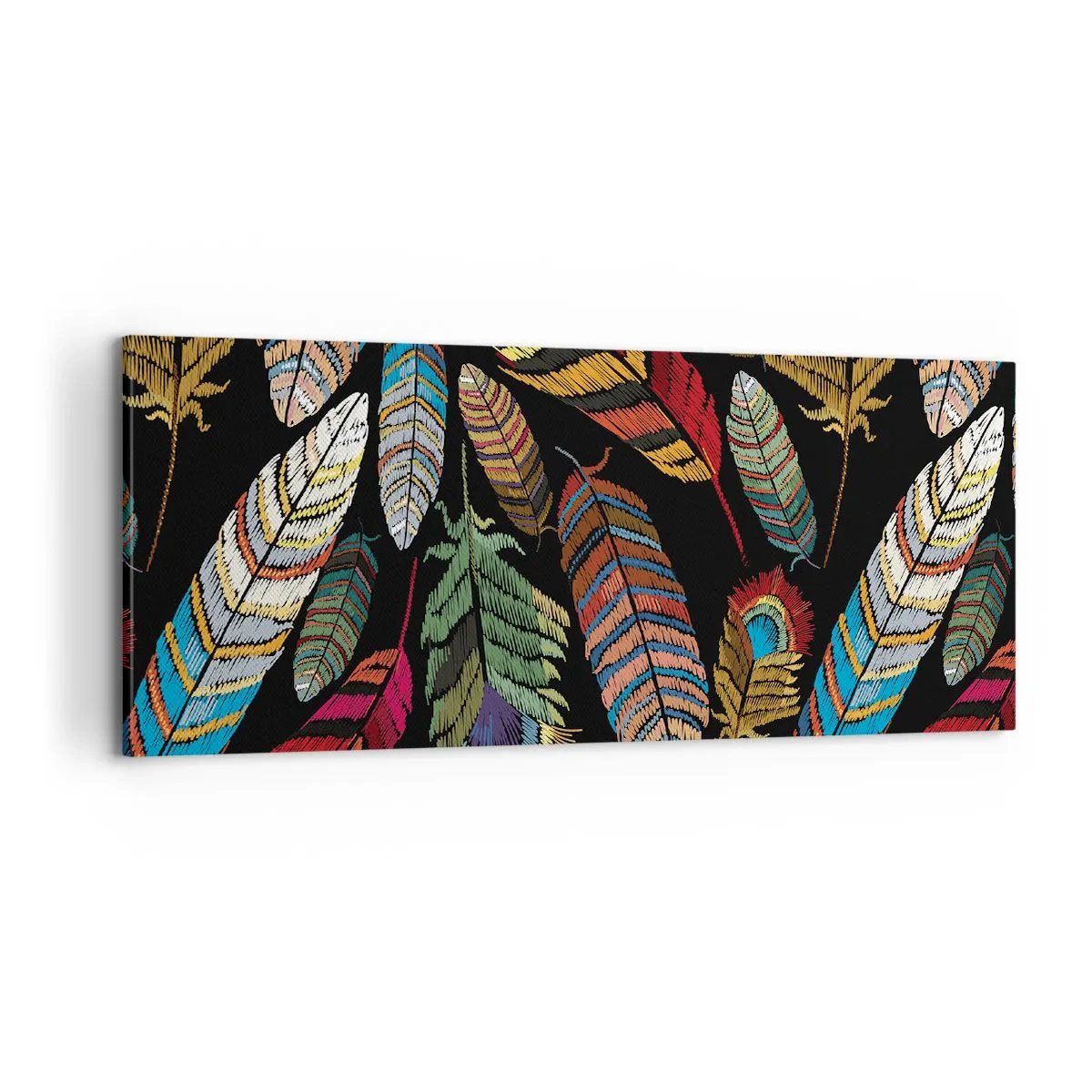 Schilderen op canvas - Het vogelcarnaval - 100x40 cm