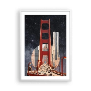 Poster in een witte lijst - Altijd in het centrum - 50x70 cm