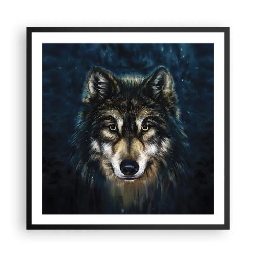 Poster in een zwarte lijst - Alfa? en omega - 60x60 cm