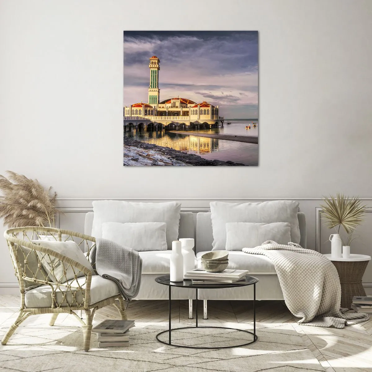 Schilderen op glas - Tempel van de natuur - 30x30 cm