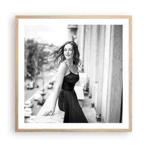 Een poster in een licht eiken lijst - Zeker een Parijzenaar - 60x60 cm