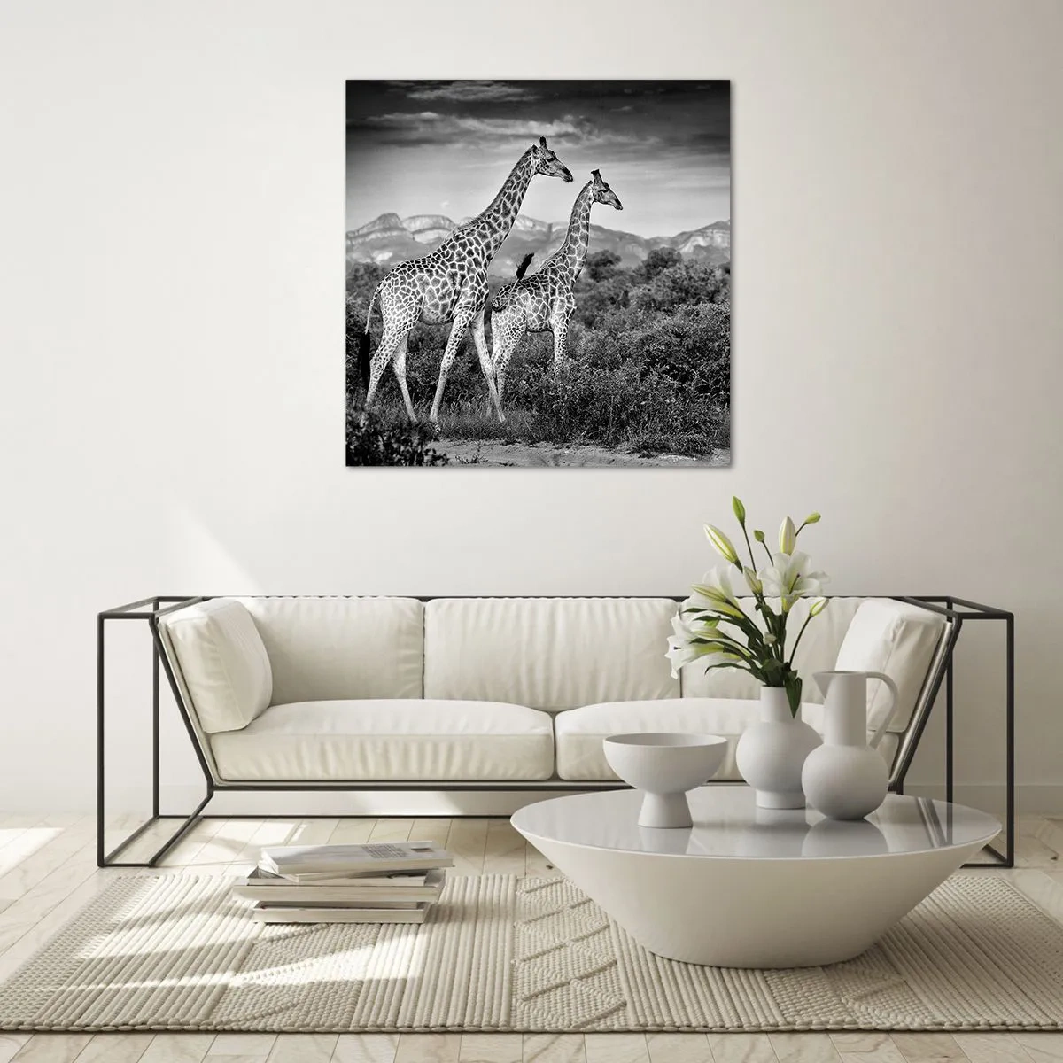 Schilderen op glas - Hoge sferen in Afrika - 40x40 cm