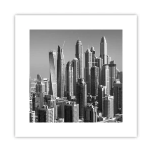 Poster - Stad in de woestijn - 30x30 cm