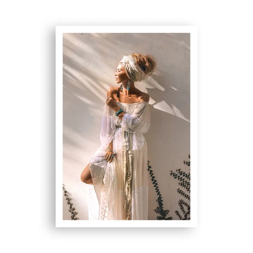 Poster - De zon en het meisje - 70x100 cm