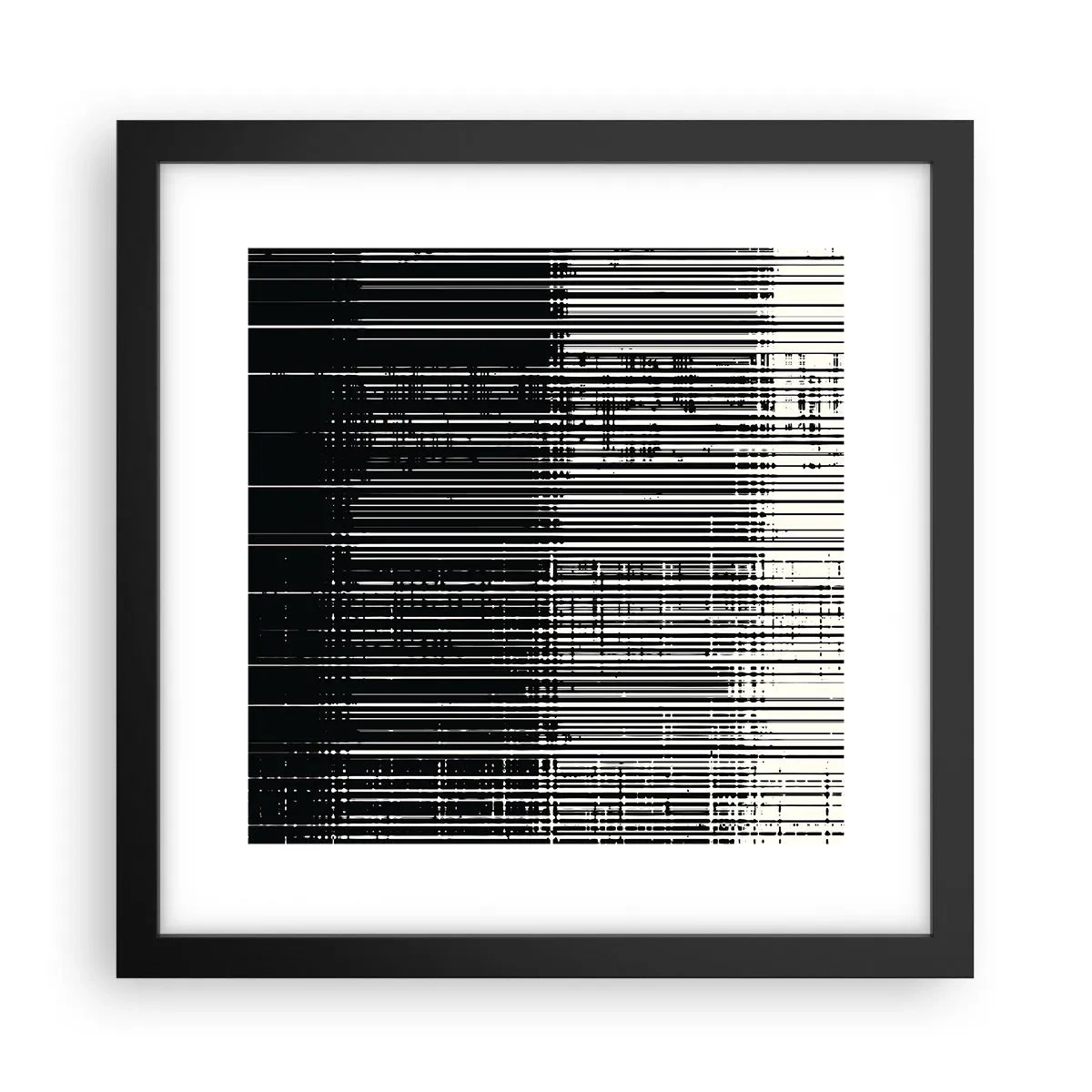Poster in een zwarte lijst - Golven en vibraties - 30x30 cm