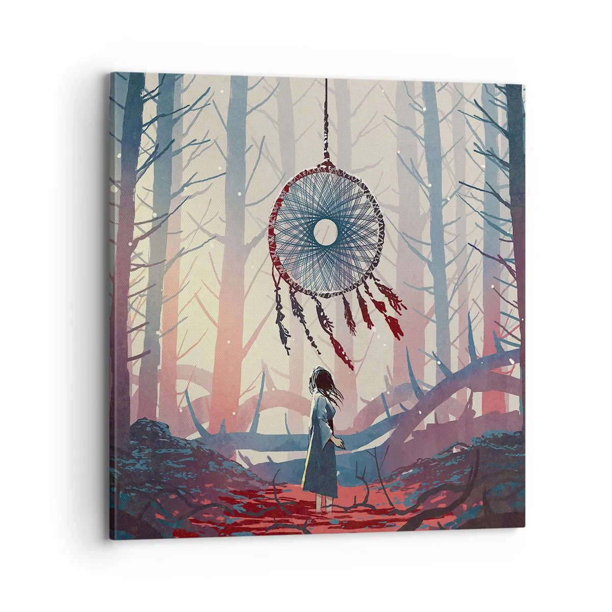 Schilderen op canvas - Een geheim ritueel van geluk - 70x70 cm