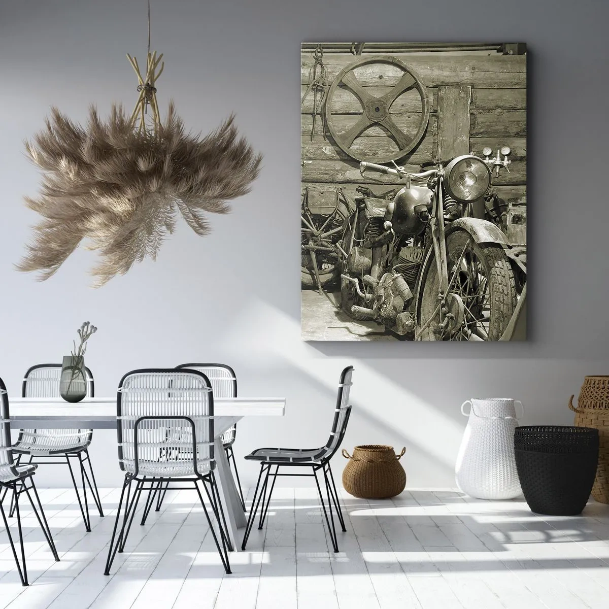 Schilderen op canvas - In de schuur van oom Władek - 50x70 cm