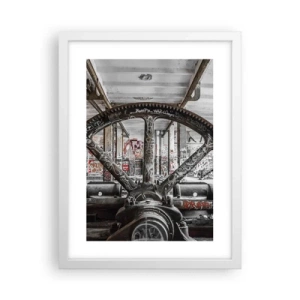 Poster in een witte lijst - Het geheime leven van de fabriek - 30x40 cm