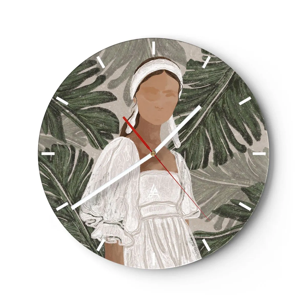 Wandklok - Klok - Exotisch portret - 40x40 cm