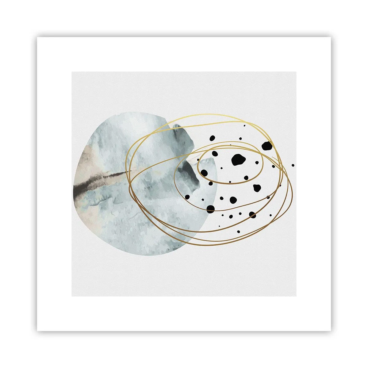 Poster - Omarmd door de ruimte - 30x30 cm