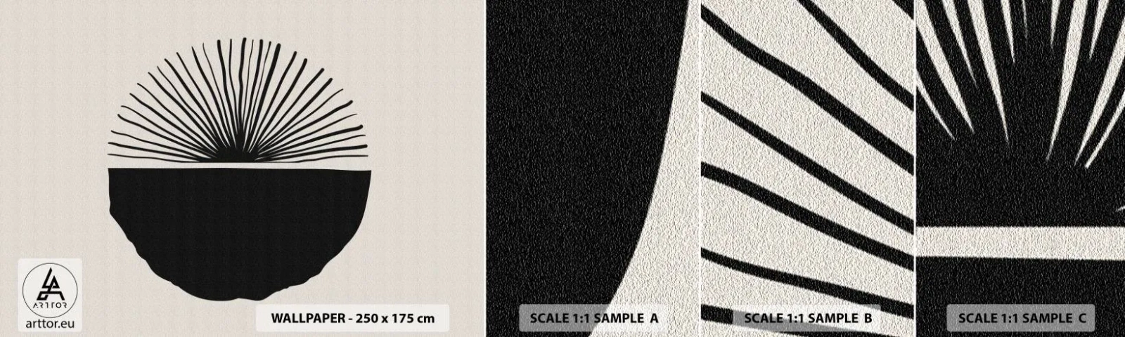 Fotobehang Staaltje Standard Eco - Een scala aan mogelijkheden - Boho, Minimalistisch, Schetsen - 100x30 cm