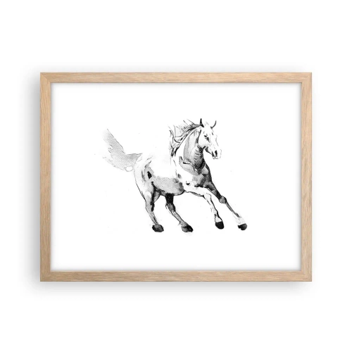 Een poster in een licht eiken lijst - Ongetemde ziel - 40x30 cm