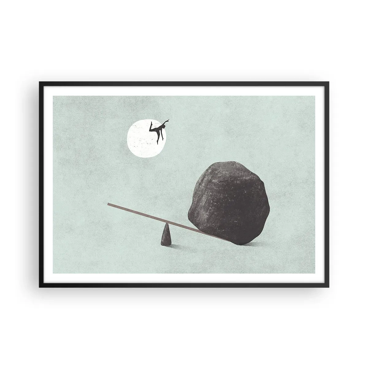 Poster in een zwarte lijst - Vervulde dromen - 100x70 cm