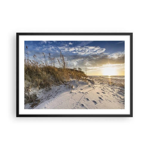 Poster in een zwarte lijst - Een uitnodiging voor een wandeling - 70x50 cm