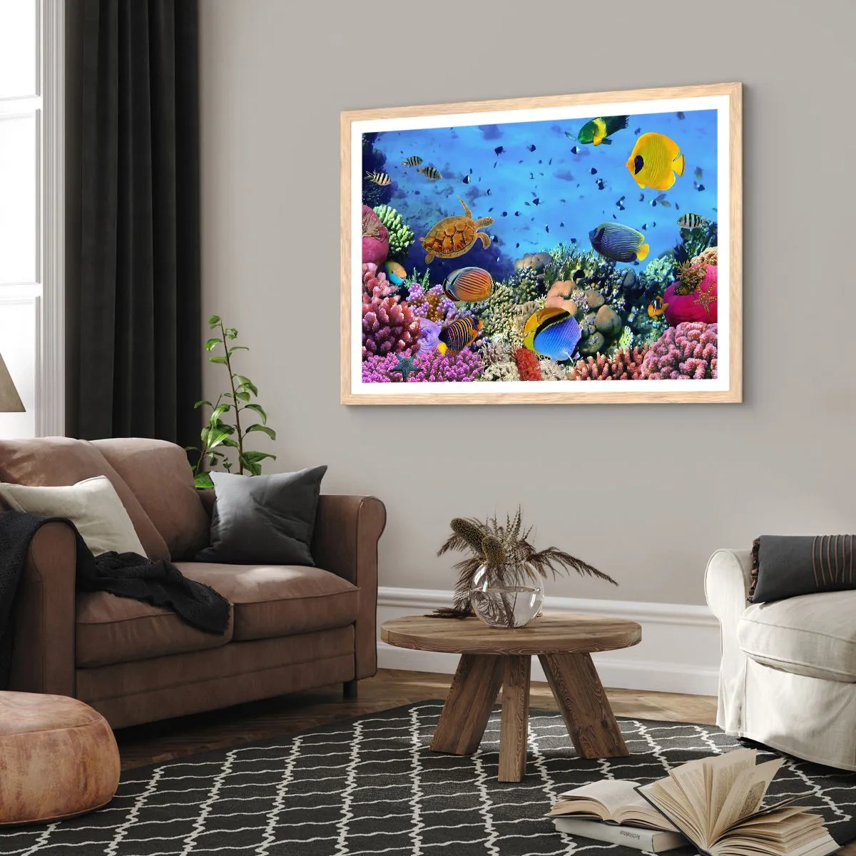 Een poster in een licht eiken lijst - En wat weten we over het leven... - 91x61 cm