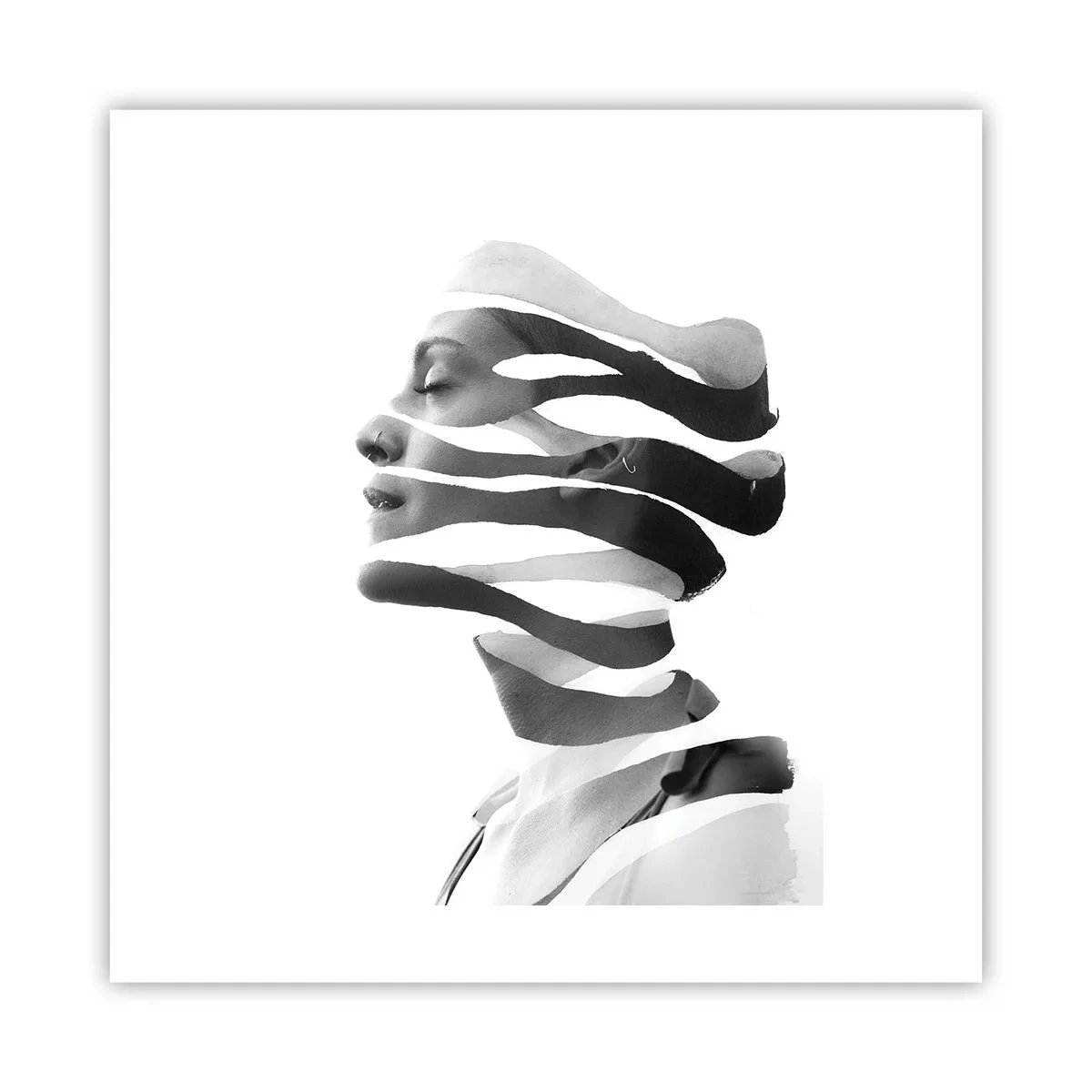 Poster - Surrealistisch portret - 40x40 cm