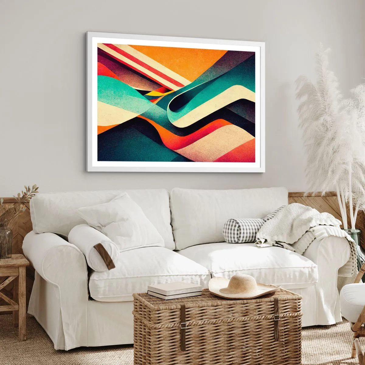 Poster in een witte lijst - Intensieve compositie - 40x30 cm