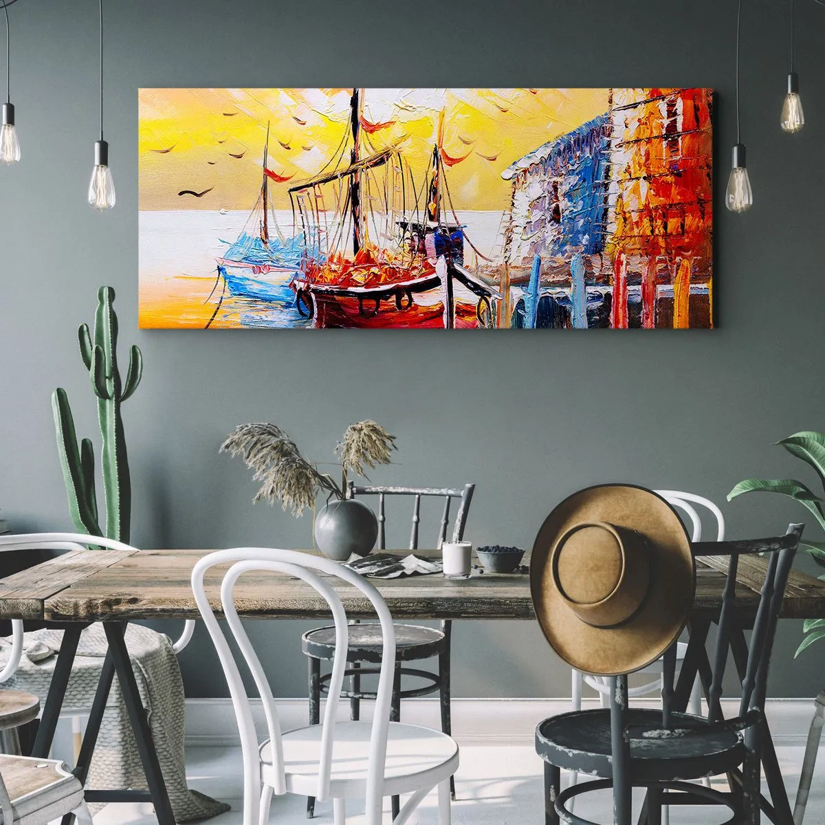 Schilderen op canvas - Gelukkige terugkeer - 160x50 cm