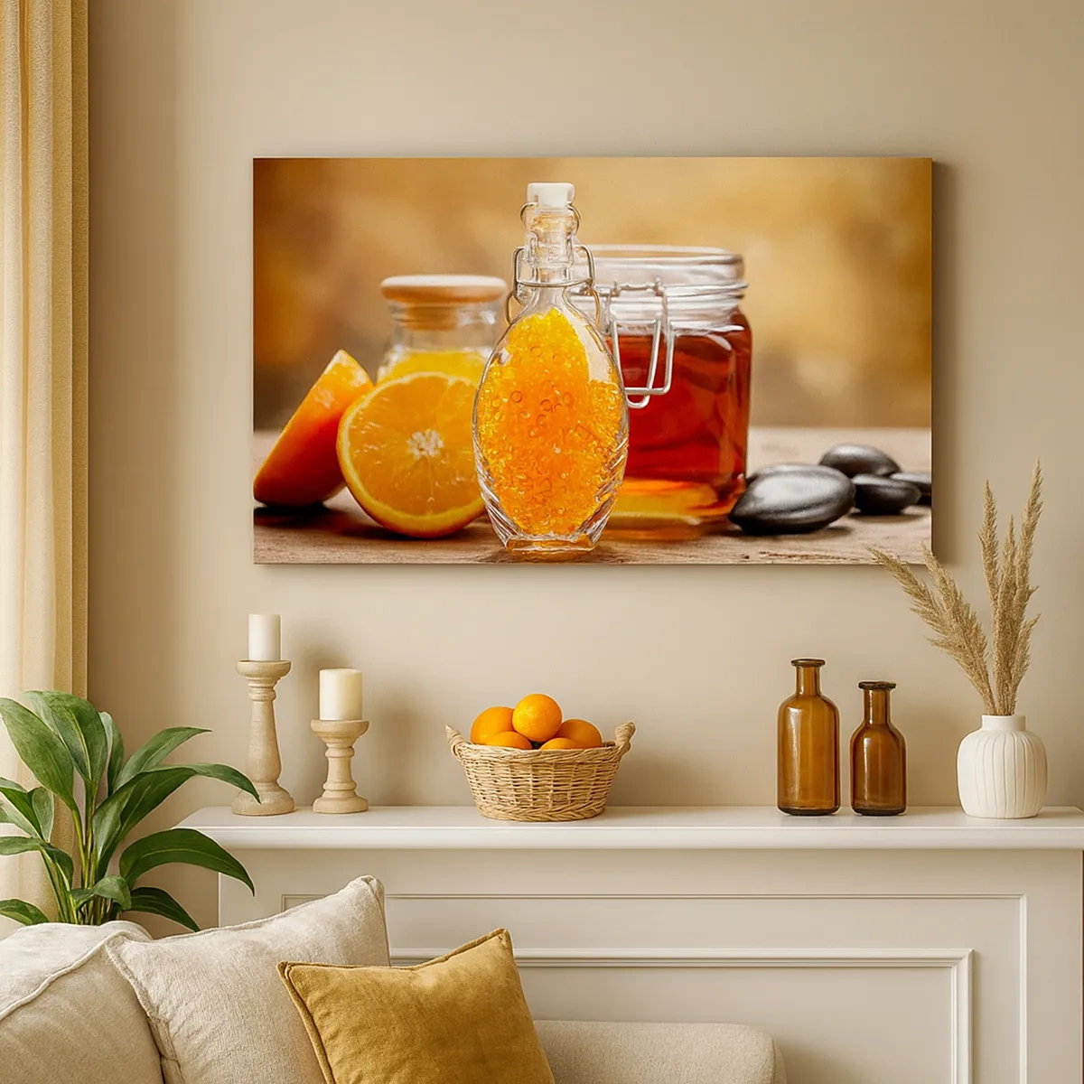 Schilderen op canvas - Zonnige smaken en aroma's - 30x30 cm