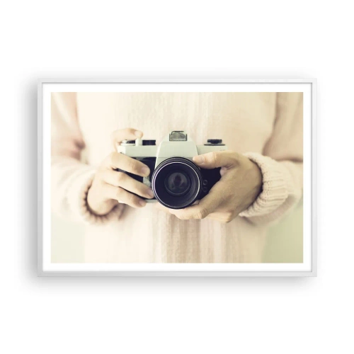Poster in een witte lijst - Om meer te zien... - 100x70 cm