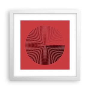 Poster in een witte lijst - Circulaire beweging - 30x30 cm