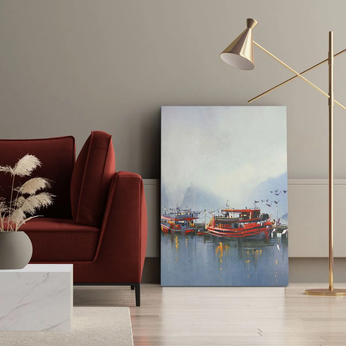 Schilderen op canvas - Aan het einde van de wereld - 55x100 cm
