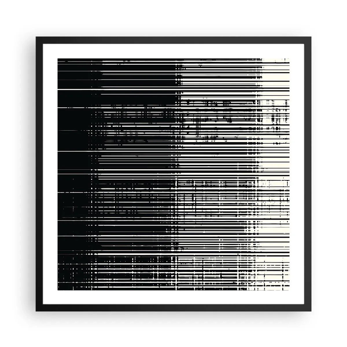 Poster in een zwarte lijst - Golven en vibraties - 60x60 cm
