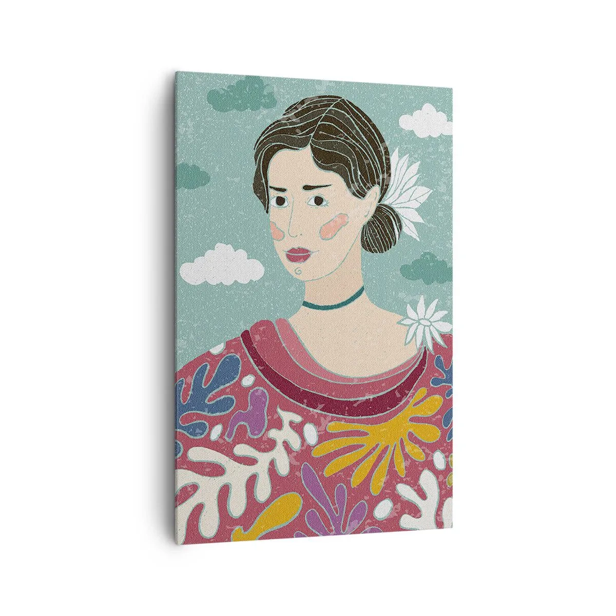 Schilderen op canvas - Met melancholie in de ogen - 80x120 cm