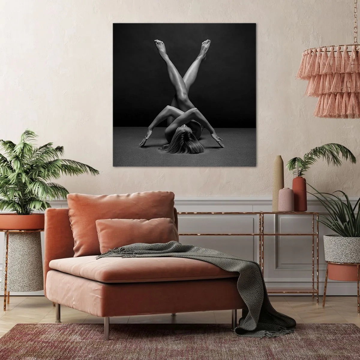 Schilderen op canvas - De geometrie van naaktheid - 60x60 cm