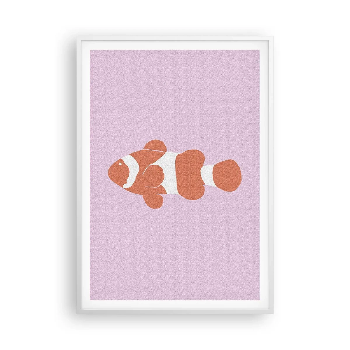 Poster in een witte lijst - In koraal dat bij haar gezicht en staart past - 70x100 cm