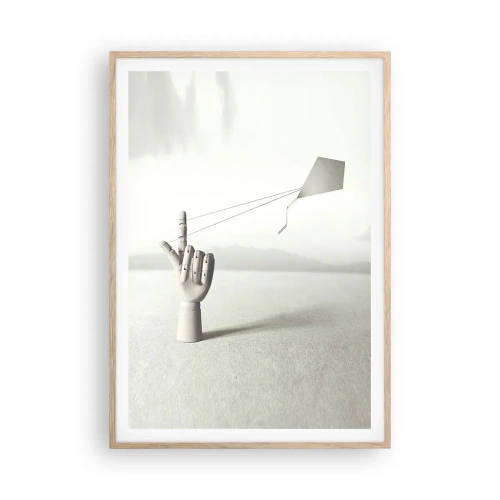 Een poster in een licht eiken lijst - Krachttest - 70x100 cm