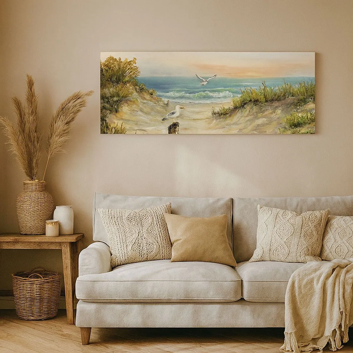 Schilderen op canvas - Windstille afzondering - 100x40 cm