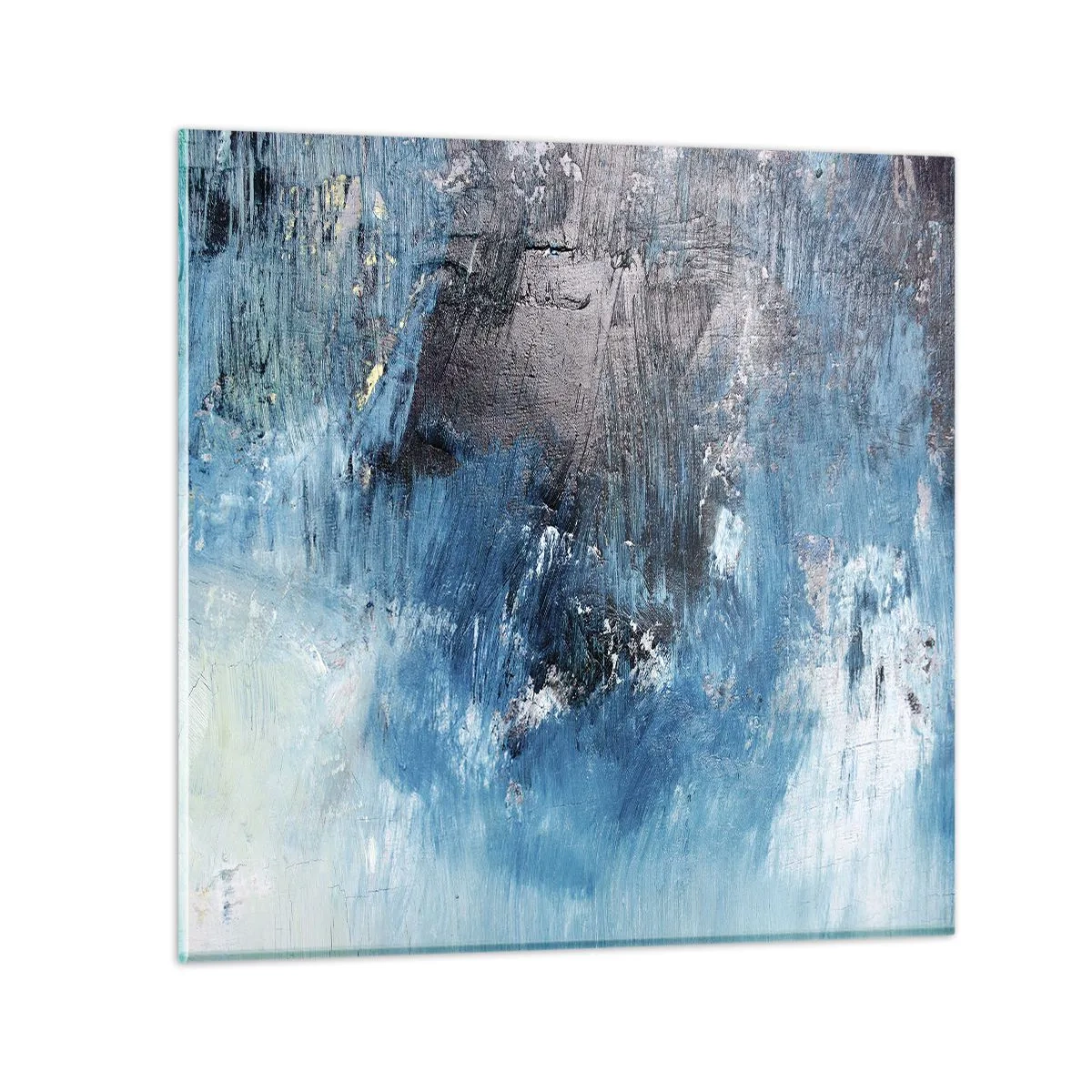 Schilderen op glas - Rhapsody in Blauw - 30x30 cm