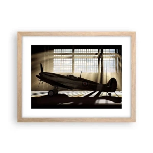 Een poster in een licht eiken lijst - De rust van een krijger - 40x30 cm