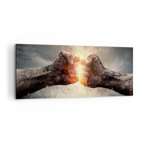 Schilderen op canvas - Sta op voor een gevecht - 120x50 cm
