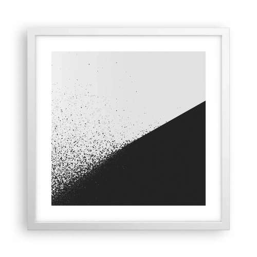 Poster in een witte lijst - Steeds sneller, meer en meer - 40x40 cm