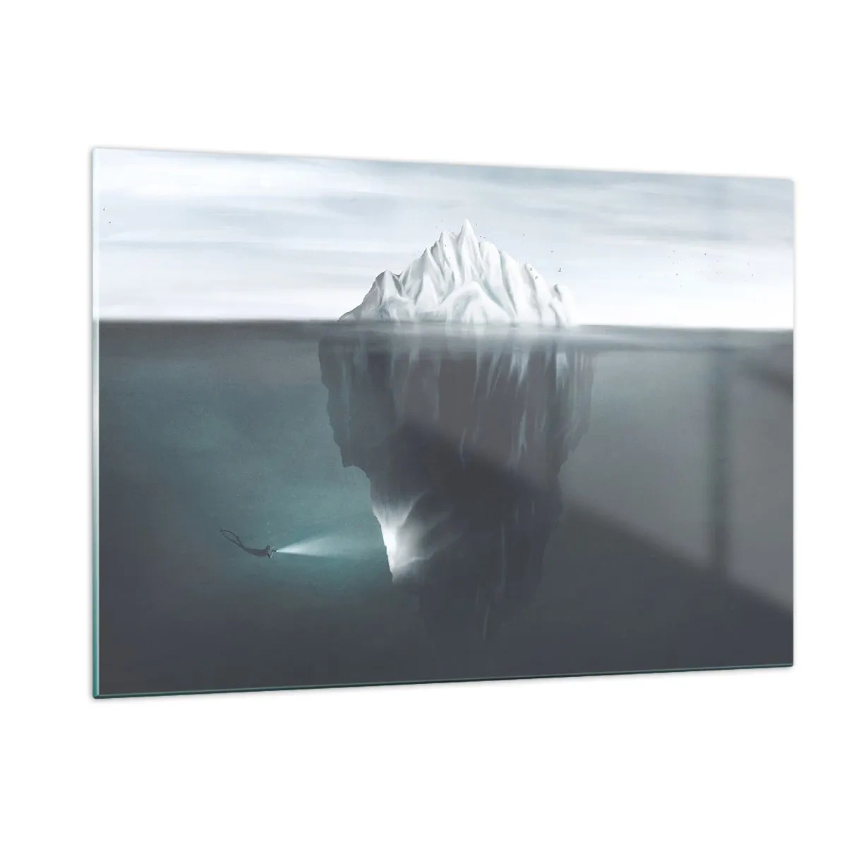 Schilderen op glas - Onderwater mysterie - 120x80 cm