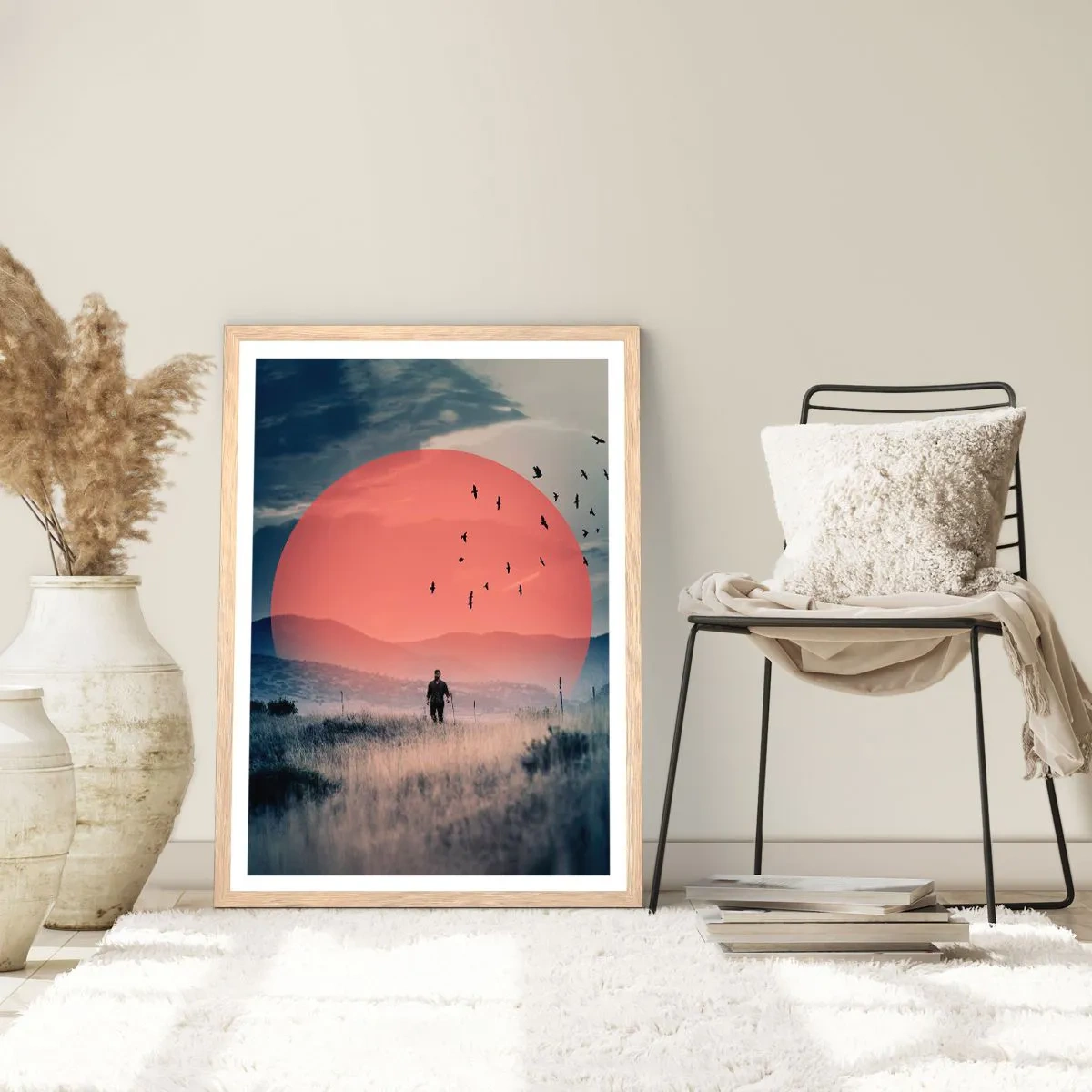 Een poster in een licht eiken lijst - In hun elementen - 70x100 cm