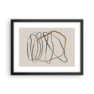 Poster in een zwarte lijst - Compositie – loopdans - 40x30 cm