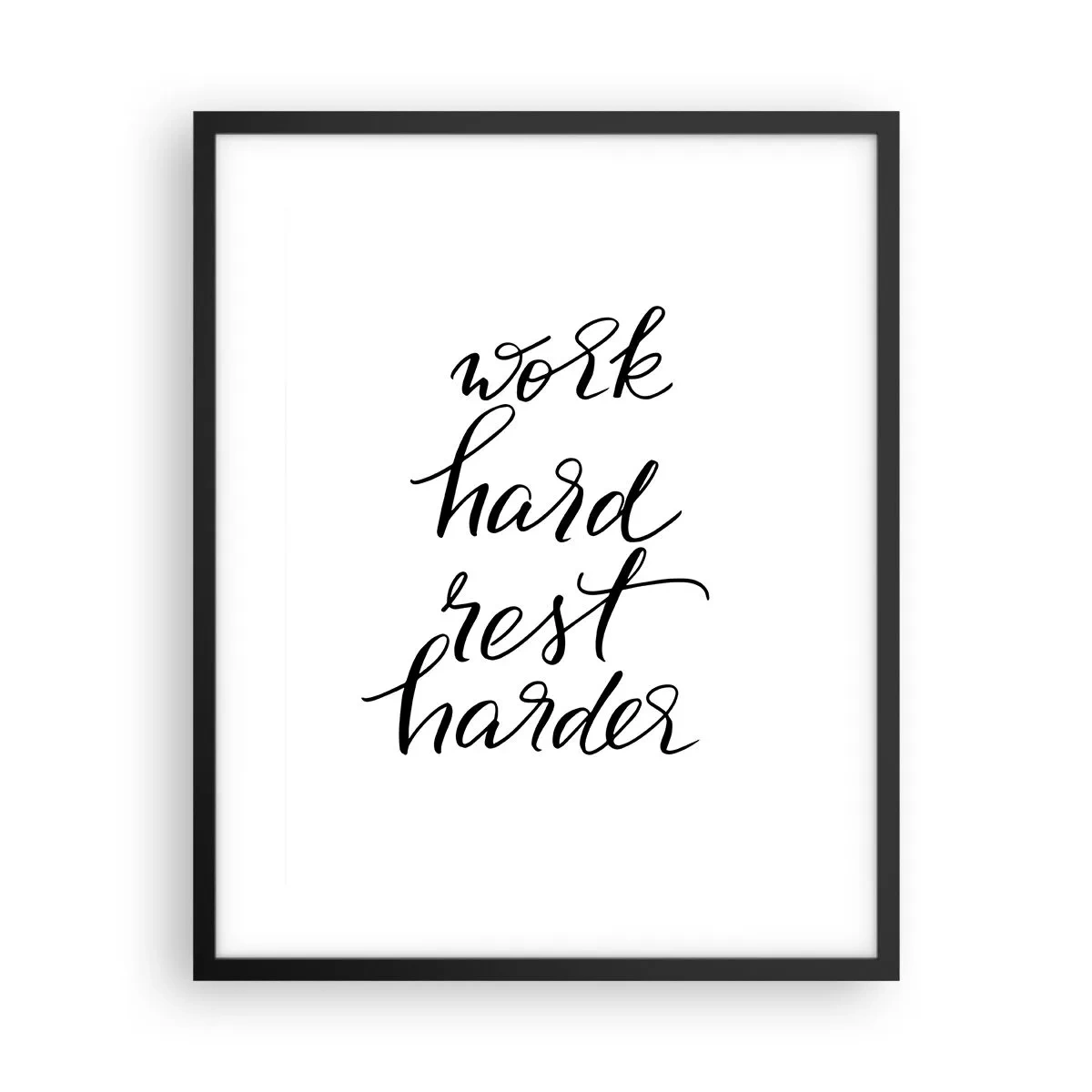 Poster in een zwarte lijst - Levensbalans - 40x50 cm