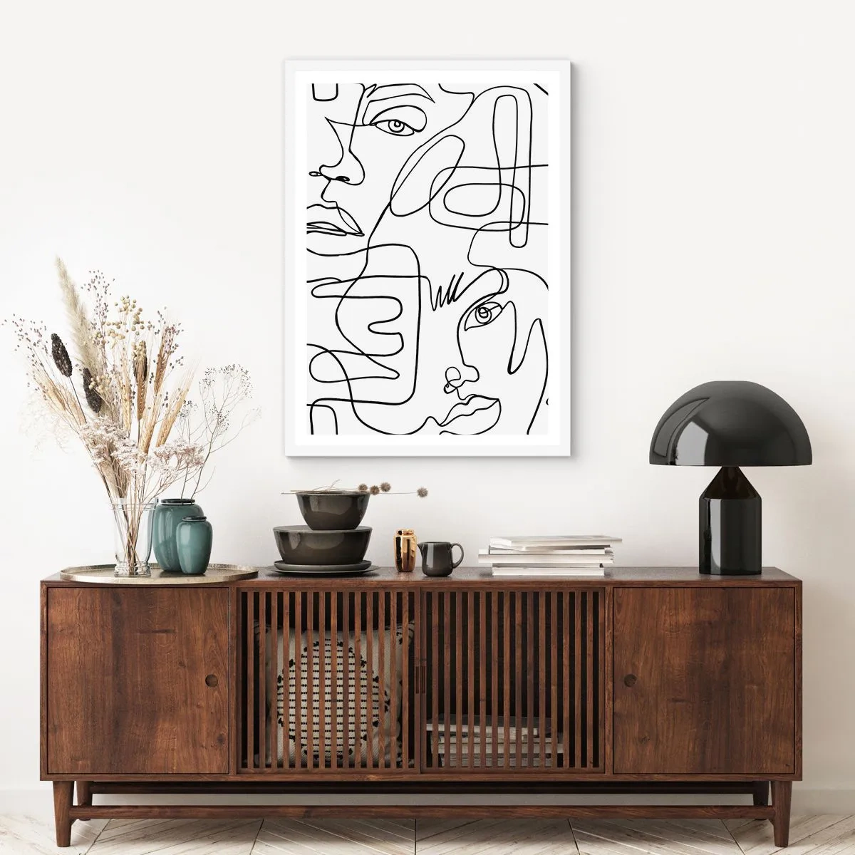 Poster in een witte lijst - In verwarde emoties - 50x70 cm